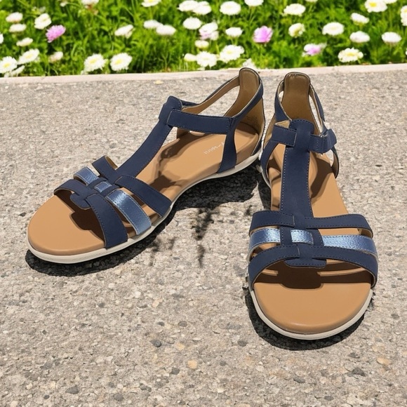 Easy Spirit Leia Blue Adjustable Ankle Strap Sandals size 11M - Picture 1 of 10